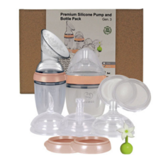 haakaa 第三代進階全能套裝禮盒, 食品級矽膠製成, 多功能, 攜帶方便, Grey, 1盒