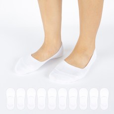 Goldman Socks 女性運動樂福鞋型防脫落超貼合隱形襪 10雙, 白色, 10個