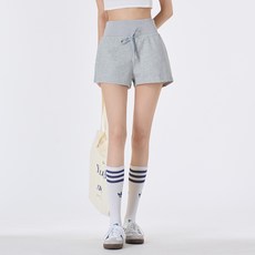 Elsso 女款彈性棉質高品質毛圈布運動鬆緊抽繩短褲