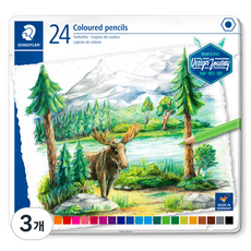 스테들러 146 색연필 틴케이스, 24색, 3개