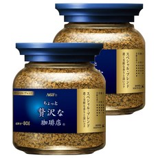 AGF 微奢華咖啡店 香醇咖啡罐 藍金, 80g, 1入, 2罐