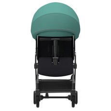 와이업 기내반입 지니 제로2 휴대용 유모차, 프레임(블랙), 시트(블랙), 캐노피(아쿠아)