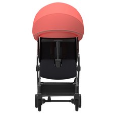 와이업 기내반입 지니 제로2 휴대용 유모차, 프레임(블랙), 시트(블랙), 캐노피(핑크)