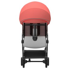 와이업 기내반입 지니 제로2 휴대용 유모차, 프레임(블랙), 시트(화이트), 캐노피(핑크)