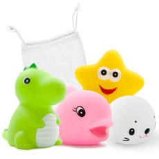 Yecomam LED沐浴玩具 4入+網袋 C組, 混色