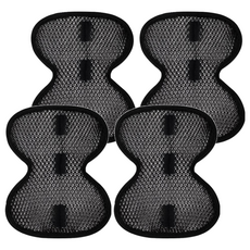 小麥購物 安全帽內襯 葫蘆型 E085 21g 4個, 黑色