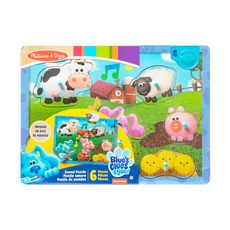 Melissa&Doug 瑪莉莎 聲音拼圖 藍色小腳印的音樂農場, 6片, 1組