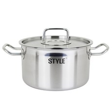 LOVE SONG STYLE電磁爐適用3層304不鏽鋼雙耳湯鍋, 單色, 直徑20cm x 高12cm，含蓋高16cm