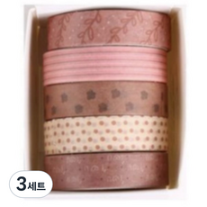 꼬까 자연 디자인 마스킹 테이프 5종 세트 10 호손, 혼합색상, 3세트