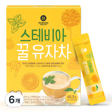 맥널티커피 스테비아 꿀 유자차, 15g, 30개입, 6개
