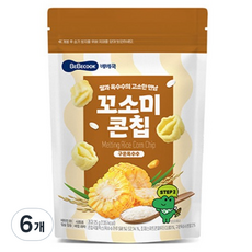 베베쿡 꼬소미콘칩 구운옥수수 과자, 구운옥수수맛, 25g, 6개