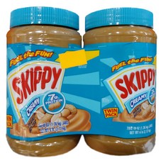 스키피 크리미 땅콩버터, 1.36kg, 2개