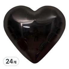 메리벨르 파티 글로우 하트 풍선 42cm, 블랙, 24개