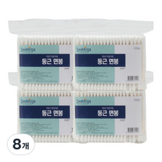 交換殼聚醣抗菌加工圓形棉籤, 200入, 8個