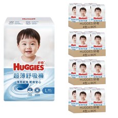 HUGGIES 好奇 超薄舒吸褲 褲型尿布 褲型紙尿褲 9~14kg 39576, L, 704片