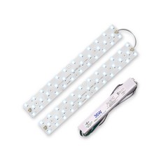 居家照明 2對1 高效率三星LED模組 6500K 410mm x 54mm + 安定器36W, 白光, 1個