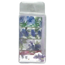 德德小品集 花朝 和紙膠帶 3m x 15mm 4個, 季夏, 1組