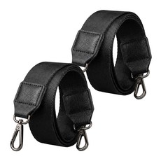 包包肩帶 皮黑扣 2入組 尼龍帆布+五金配件
