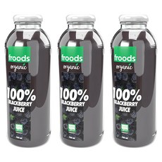 프루즈 유기농 블랙베리 착즙주스, 700ml, 3개