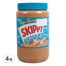 스키피 크리미 땅콩버터, 1.36kg, 4개