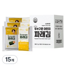 Pure Eat 孩童兩遍烘烤海苔 10包入, 原味, 15g, 15袋