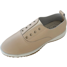 민토 벨라노이 여성용 부드러운 가죽 쿠션빵빵 발등 밴딩 발편한 슬립온 3.5cm