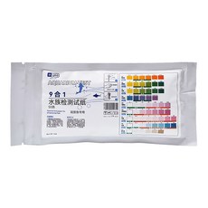 yee 九合一水族測驗試紙補充包, 50入, 觀賞魚專用, 1袋