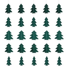 葉子小舖 聖誕拉旗, 綠色, 5個