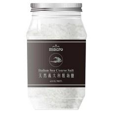 Macro 天然義大利粗海鹽, 450g, 1罐