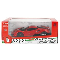 bbUrago 法拉利 488 Pista 1:24 合金模型跑車, 1個, 紅色