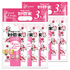 Magic Amah 妙管家 芳香除濕桶 補充包 浪漫玫瑰 600ml 3入, 1.8L, 2袋