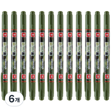 라인플러스 OHP펜 1mm 물펜MB 3.0mm, 빨강, 72개