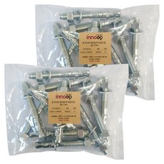 Ino工具混凝土楔形錨栓 鋅鍍金, 2個