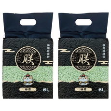 朕 御用豆腐砂 極細1.5mm, 綠茶, 6L, 2包