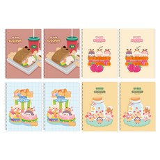 DADA Sosofun 兒童小學生英文窄行線圈筆記本, 隨機出貨, 8個