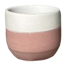 大圓底水泥盆, 11.8 x 9.8cm, 紅色調三色, 1個