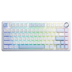AULA 독거미 유무선 블루투스 기계식 키보드, Sea Salt Blue, F75, 회목축 V3