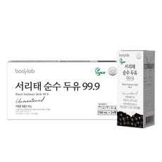 바디랩 서리태 순수 두유 99.9, 190ml, 24개