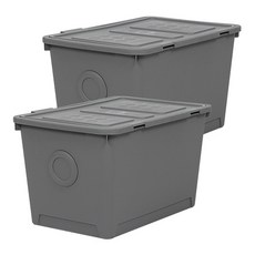 올리빙 도트 리빙박스, 크림그레이, 72L, 2개