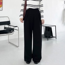 jalbba jean 女款短版/長版微笑內刷毛活褶寬版鬆緊帶西裝褲