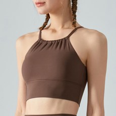 PEONIST 女款繞頸交叉美背瑜珈運動背心