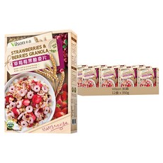Vilson 米森 有機脆麥片 草莓莓果, 350g, 12盒