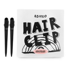 씨조 미용실 자국없는 헤어 집게핀 대형, 블랙, 6개