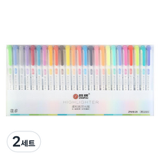 DOnG-A Pms 雙頭夾式螢光筆 25色組, 混色, 2套