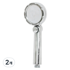 코시나 메가수압 넥버튼 온오프 샤워헤드, 2개, 실버