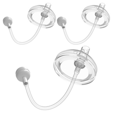 JOONIE 矽膠吸管杯蓋補充裝, 白色, 3個