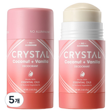 크리스탈 마그네슘 코코넛 + 바닐라 데오드란트, 70g, 5개