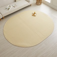 블레딕홈 로제 사계절 워셔블 시어서커 타원형 러그