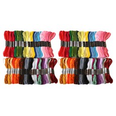 모핸 십자수실 50색 세트, 혼합 색상, 2세트