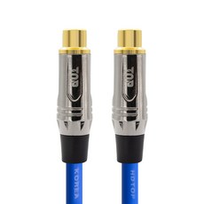 HDtop 金屬 RCA 母對母 FF 延長線 20m, 藍色, 1個, HT-TP4095